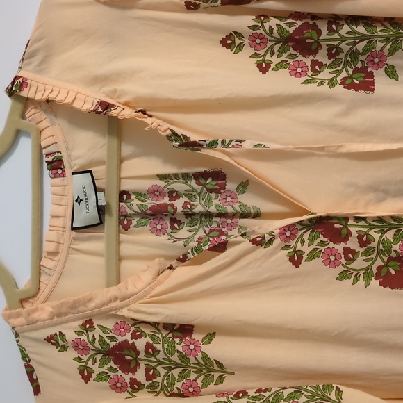 Tuckernuck Blush Chandellier Long Sleeve Floral Maxi Salty Paloma Caftan Dress L - Picture 7 of 10